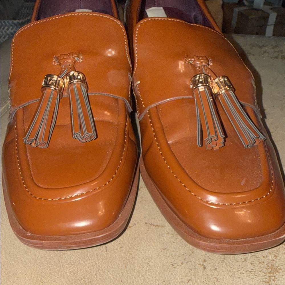 Franco Sarto Tan Tassel Loafers - Picture 4 of 8